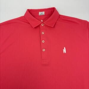 Johnnie-O Men's Medium Solid Pink  Golf Polo Shirt